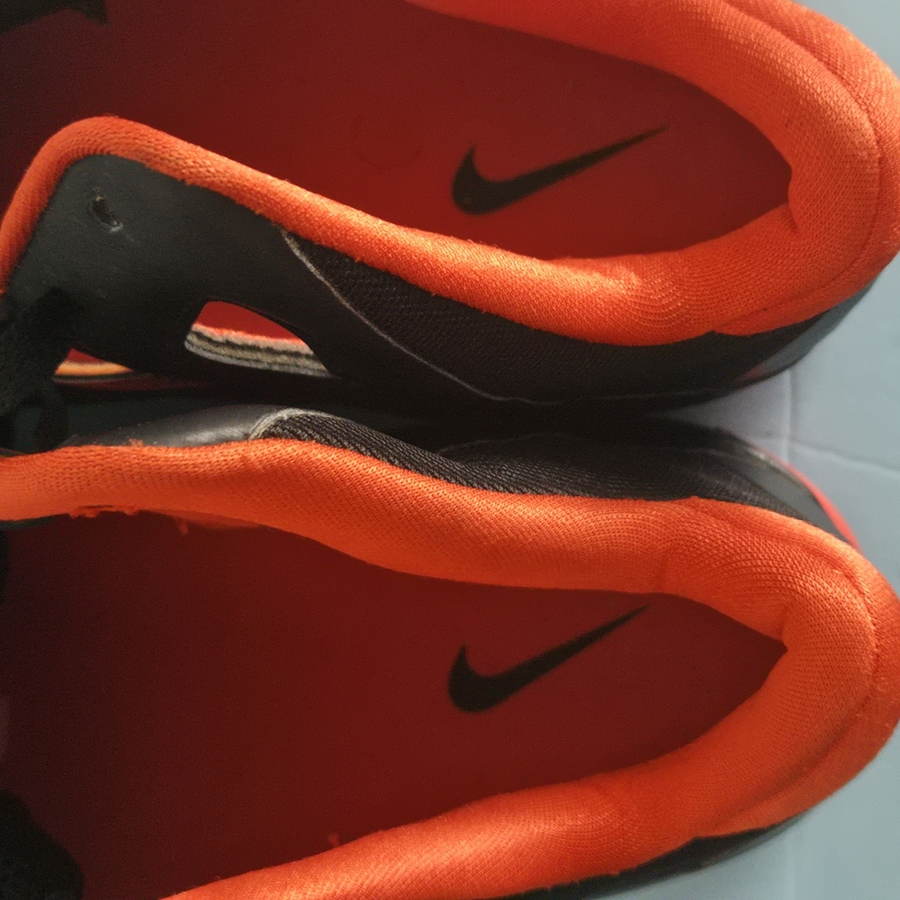 Nike Black and Orange High-Top Sneakers - Picture 5 of 10